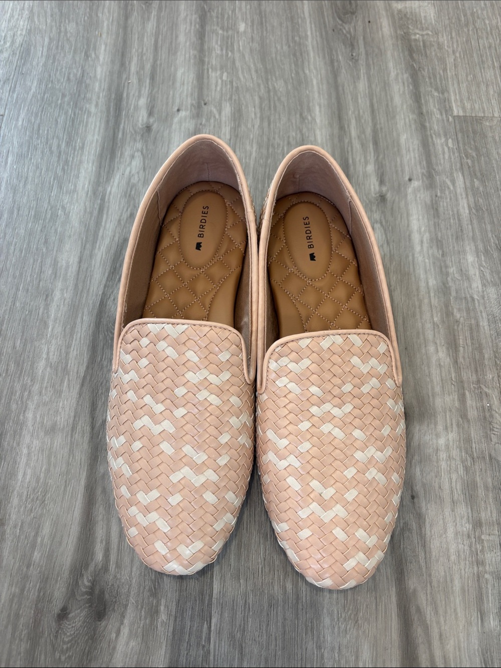 Birdies Pink Woven Loafers
